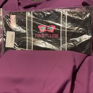 Thirty-One mesh large utility tote black and white